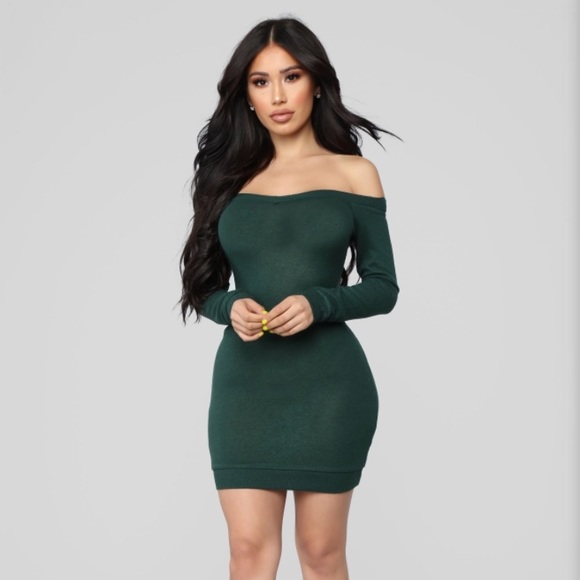 Fashion Nova Dresses & Skirts - Long Sleeve Off Shoulder Dress